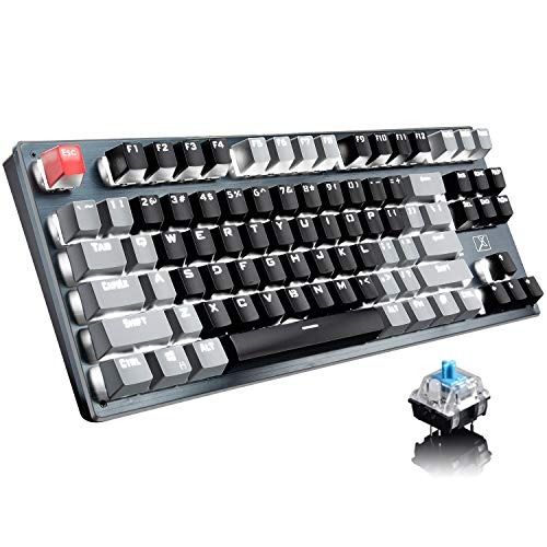 NEWMEN GM610 Gaming Keyboard 60% White & Grey with Additional Set