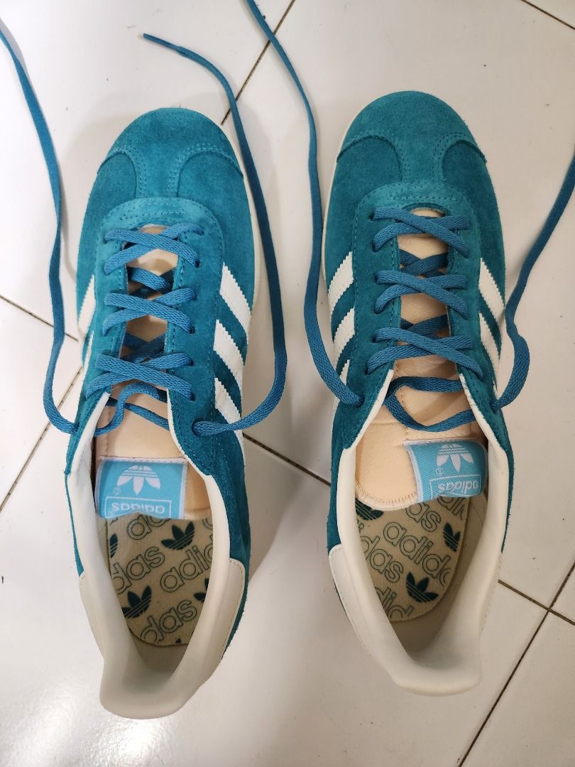 Brand new Adidas Gazelle turquoise trainers Men s Fashion