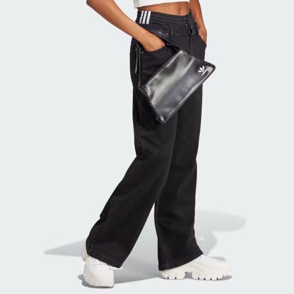 Women's Clothing - adidas Originals x KSENIASCHNAIDER Boxer Short Jeans -  Black