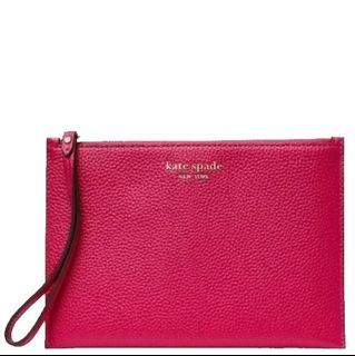 BRAND NEW AUTHENTIC INSTOCK KATE SPADE ROULETTE POUCH WRISTLET, ANEMONE PINK K5822