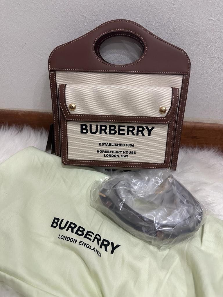 Burberry logo printed bag
