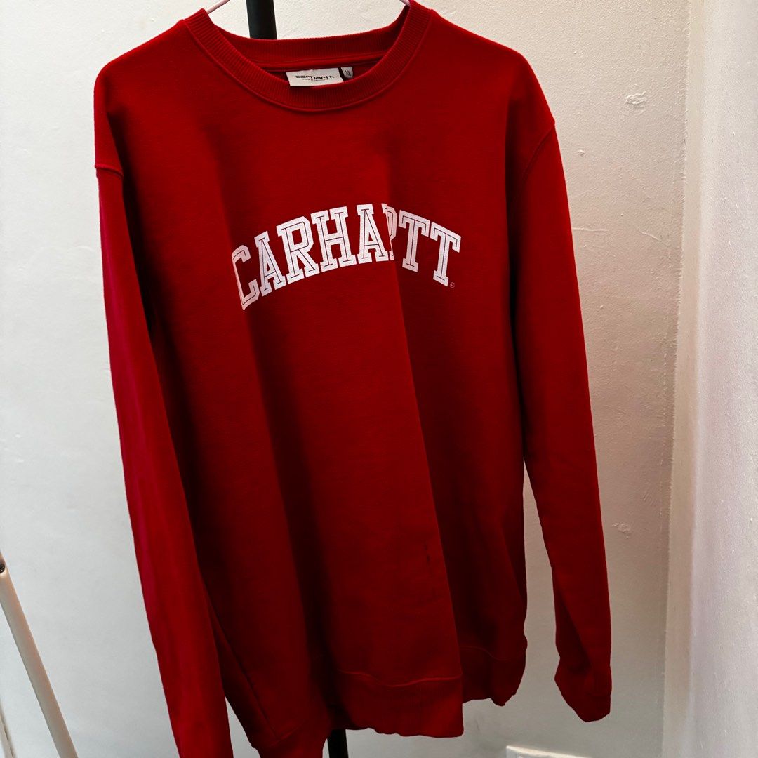 Red carhartt sweatshirt online