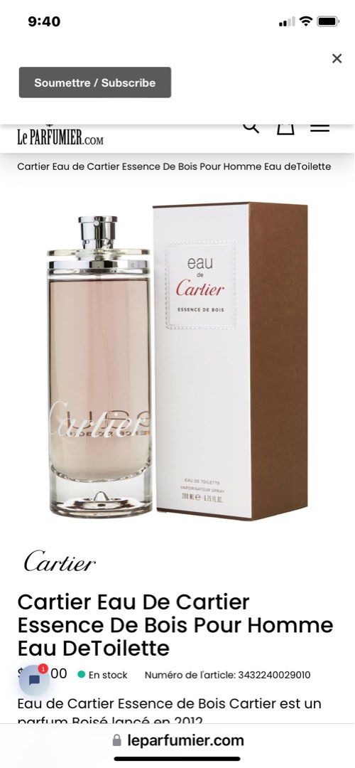Cartier eau de hotsell cartier essence de bois