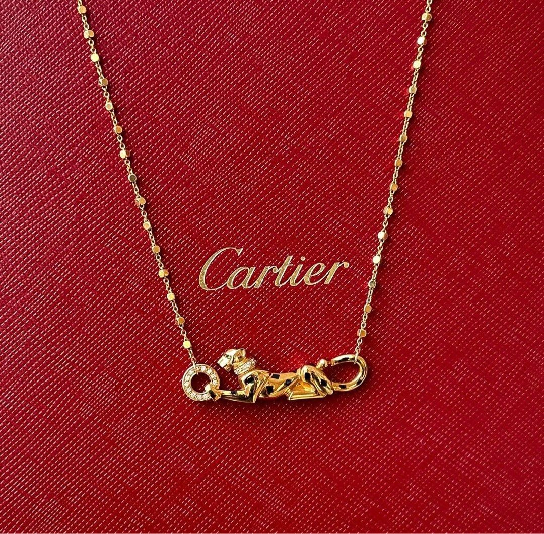 Cartier necklace rose gold on sale