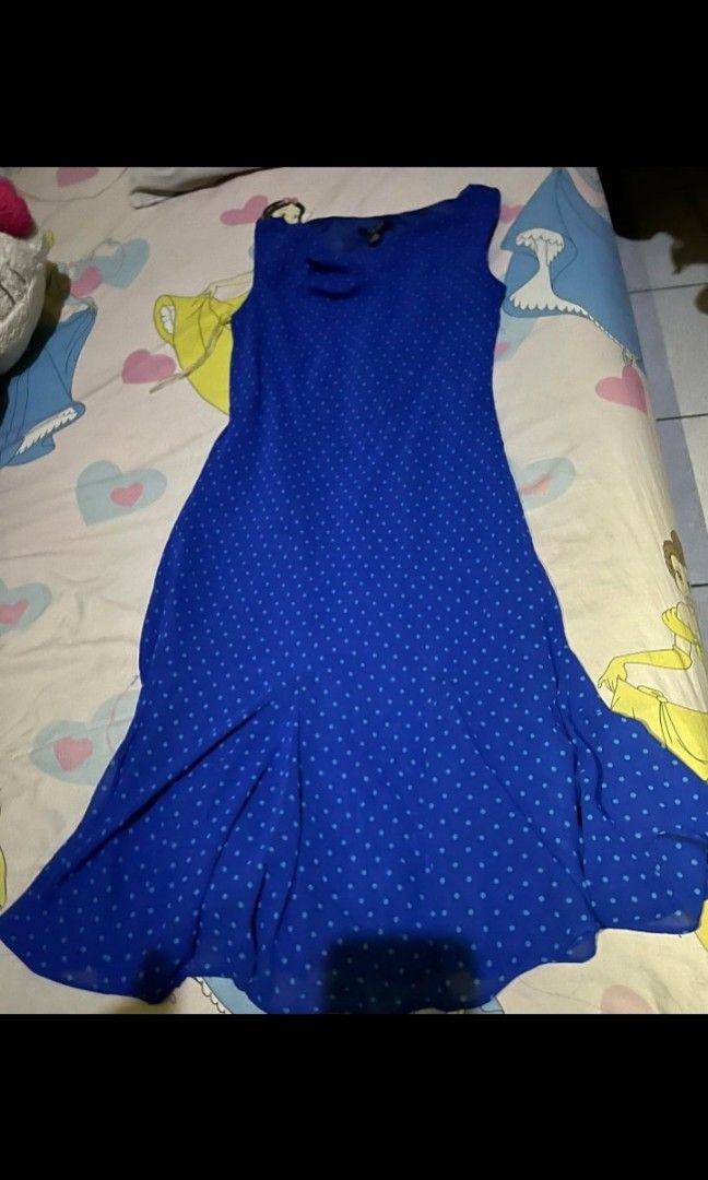 Chaps polka dot dress hotsell