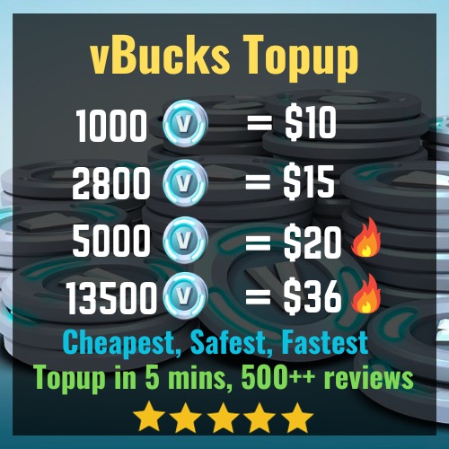 CHEAPEST Fortnite vBucks topup, Video Gaming, Video Games, Others on