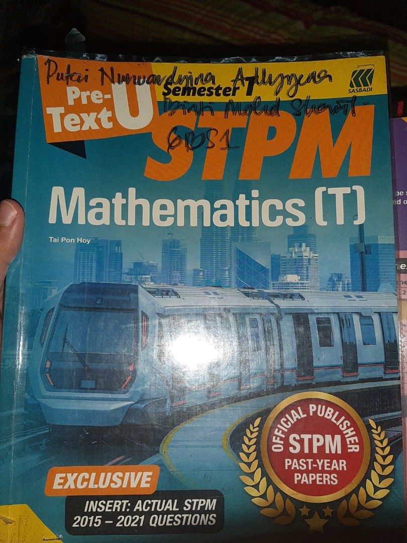 Stpm Maths T Module CHEMISTRY AND MATHS (T) STPM (SEM 1), Hobbies & Toys, Books & Magazines ...