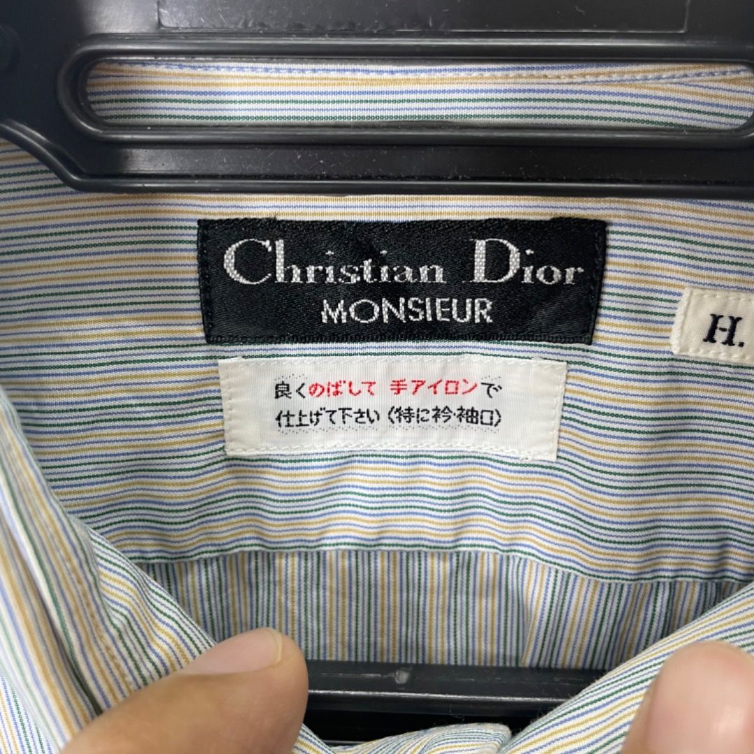 ⭐SALE⭐[M] CHRISTIAN DIOR MONSIEUR MEN SHIRT LUXURY VINTAGE ARCHIVES  DESIGNER SHIRT TWILL COTTON SIZE MEDIUM SMART CASUAL OFFICE WEAR BAJU  KEMEJA