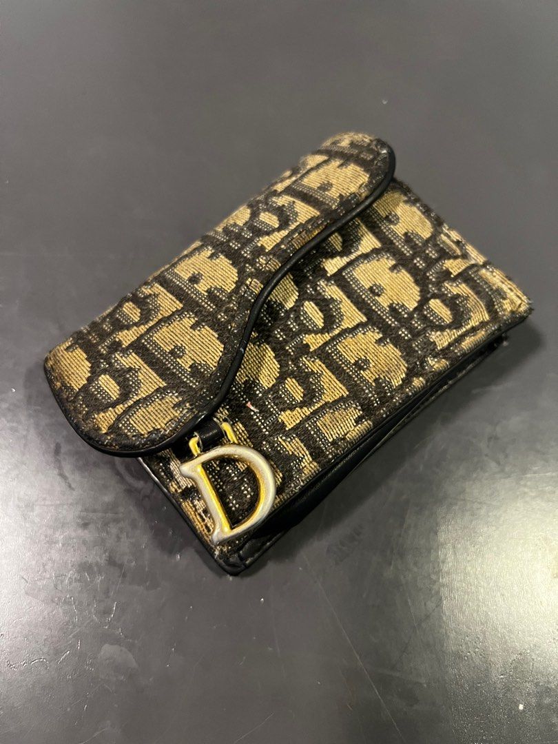 Dior oblique saddle card holder sales