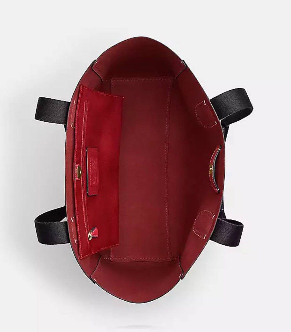 Coach derby tote best sale red