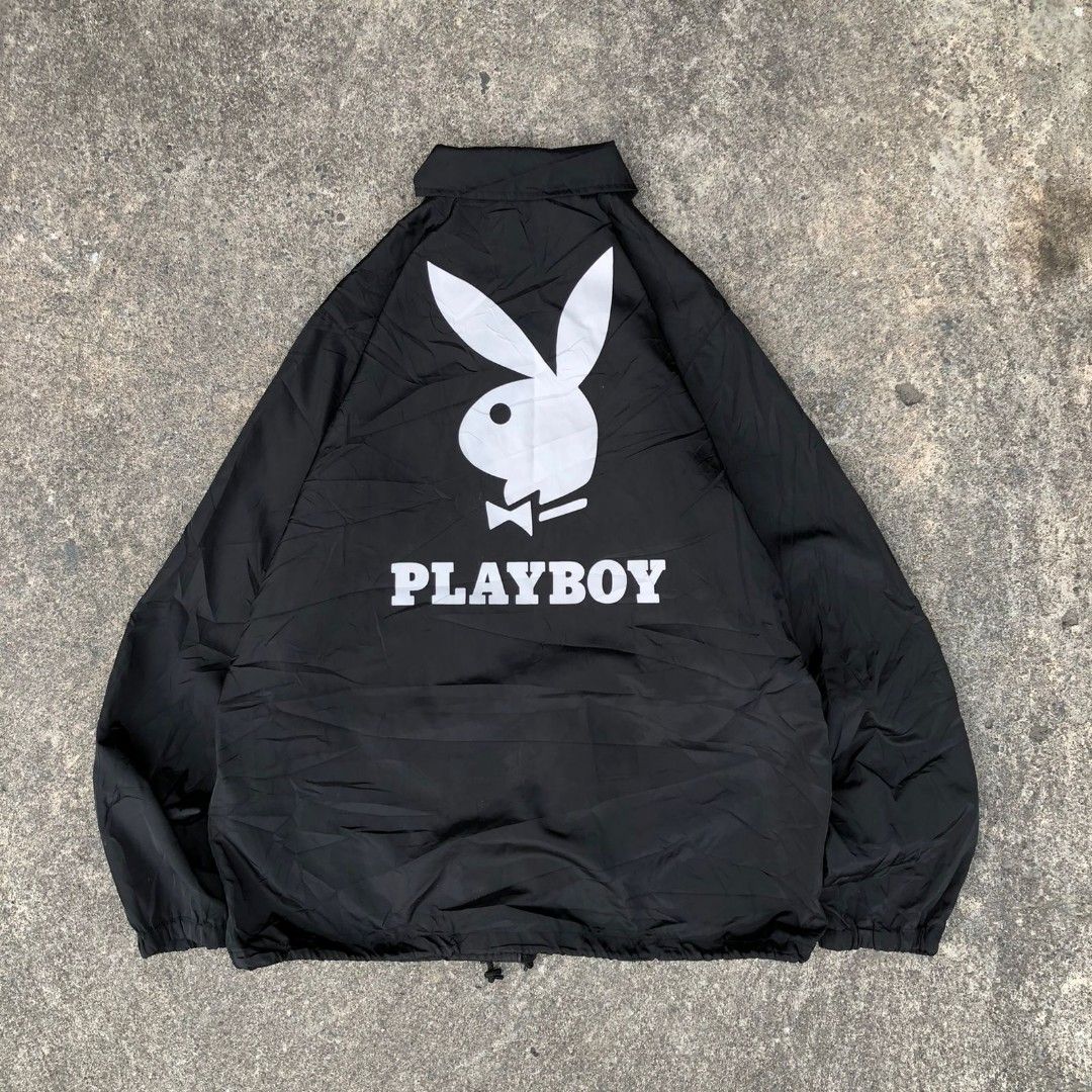 Coach Jacket Playboy Fesyen Pria Pakaian Atasan di Carousell