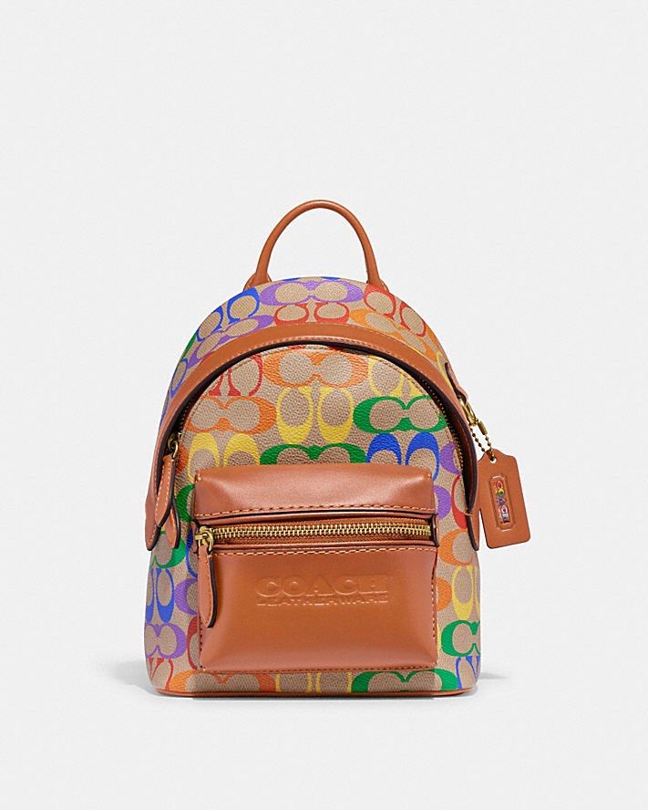 Rainbow backpack coach Clearance