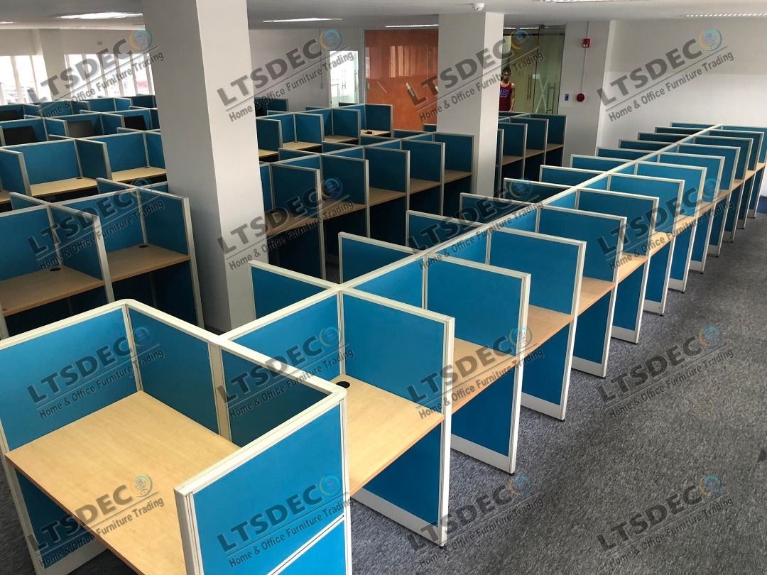 CUSTOMIZE FISHBONE TYPE CUBICLE OFFICE FURNITURE, Furniture & Home ...