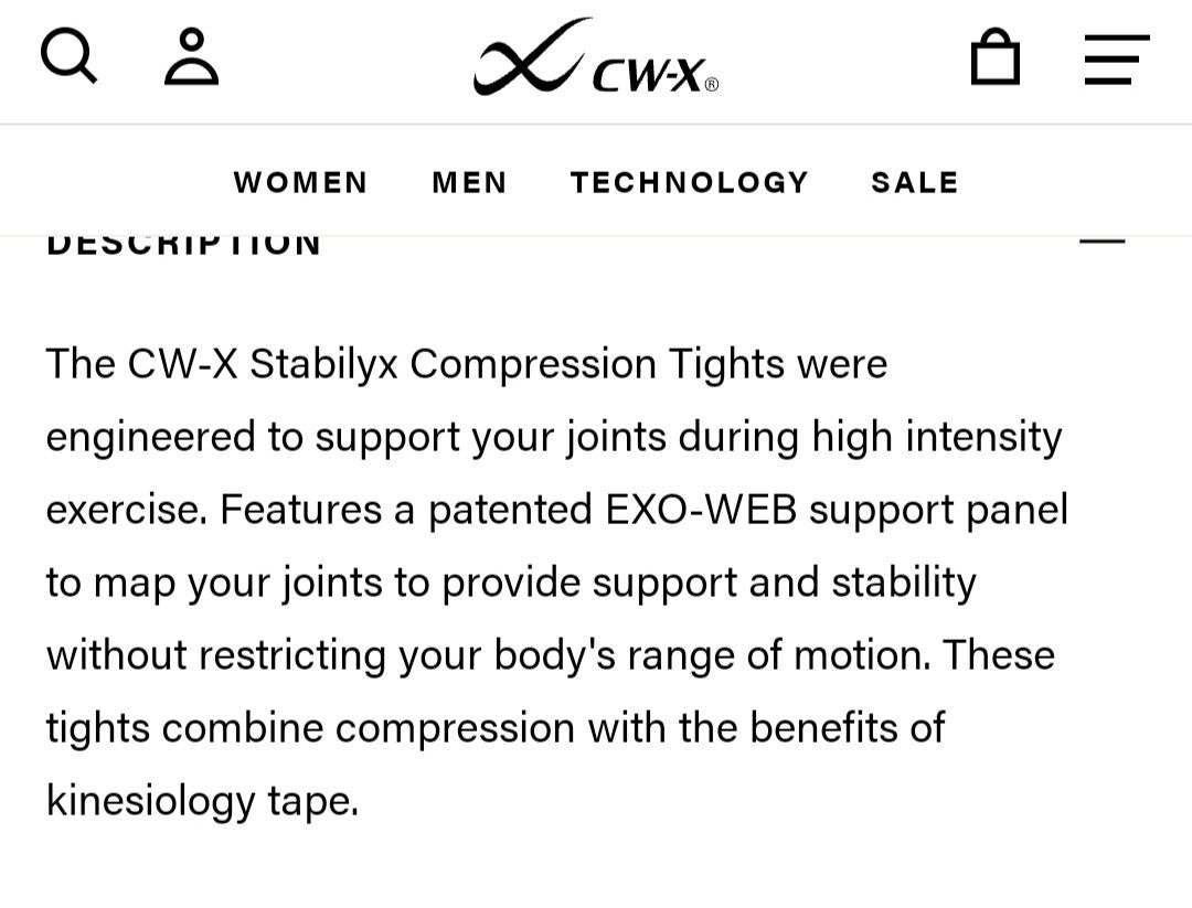 CW-X STABILYX JOINT SUPPORT COMPRESSION TIGHTS, Women's Fashion, Activewear  on Carousell