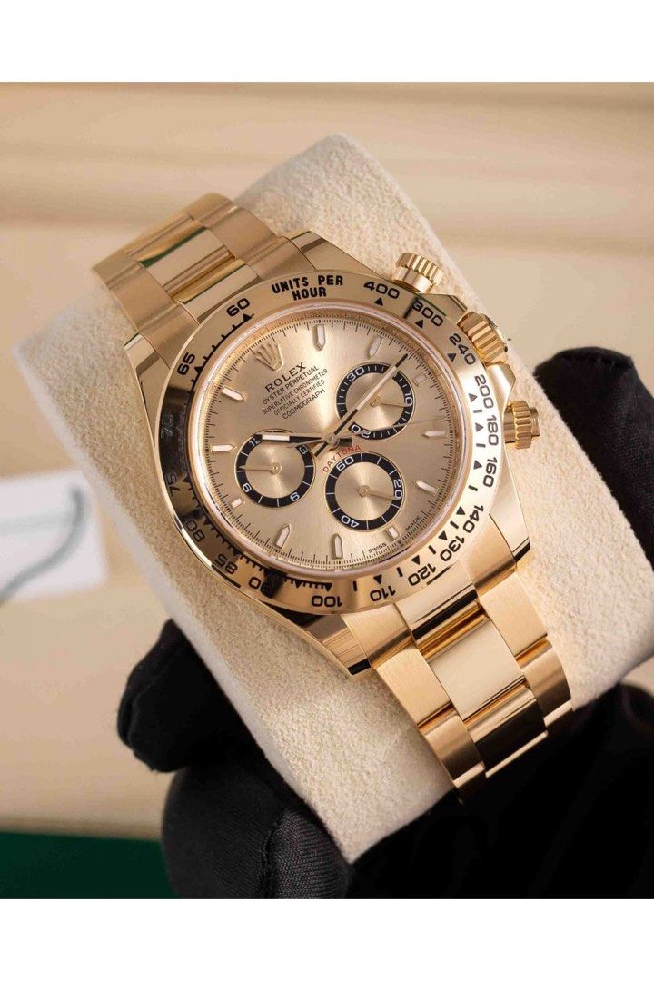 NOV2024 Rolex Daytona 126508 Full Yellow Gold Golden Dial Complete Full Set 126508 Luxury Watches on Carousell