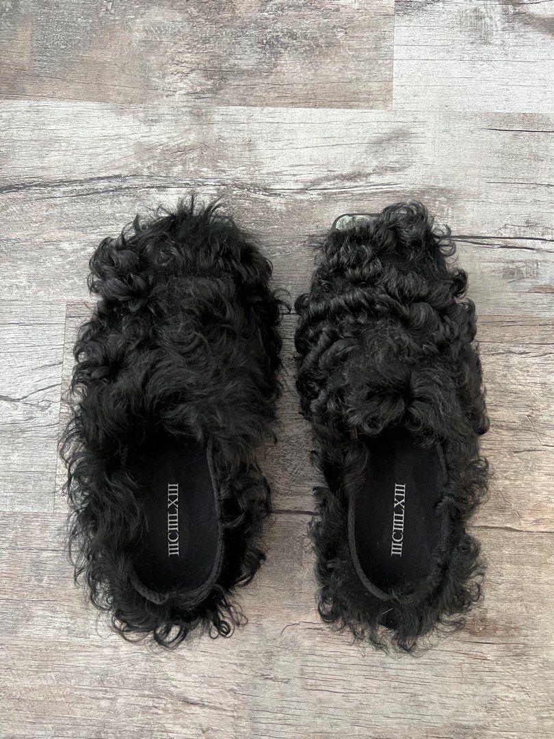 Fur mules clearance
