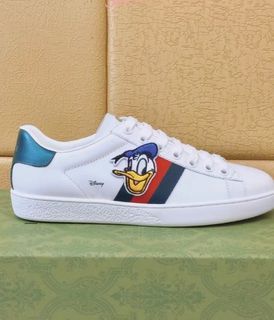 Disney /迪士尼 x GUCCI古馳 ACE 唐老鴨印花 時尚 板鞋