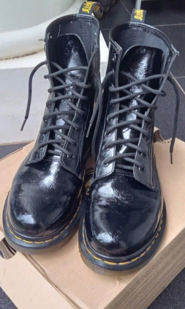 Dr martens top qq flowers black