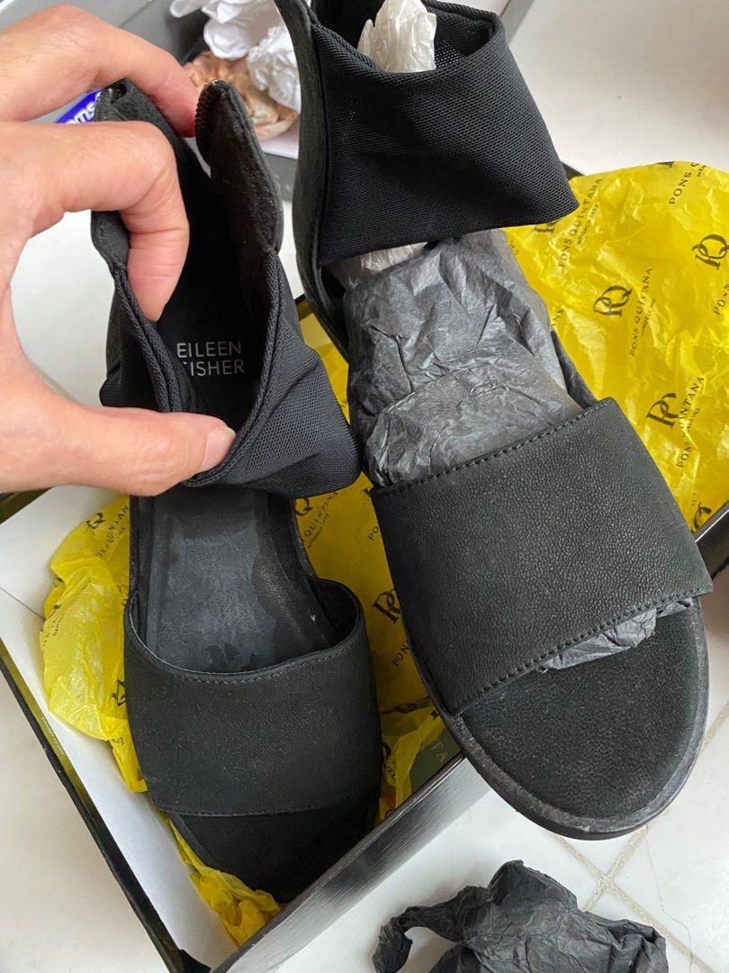 Eileen fisher 2025 black sandals
