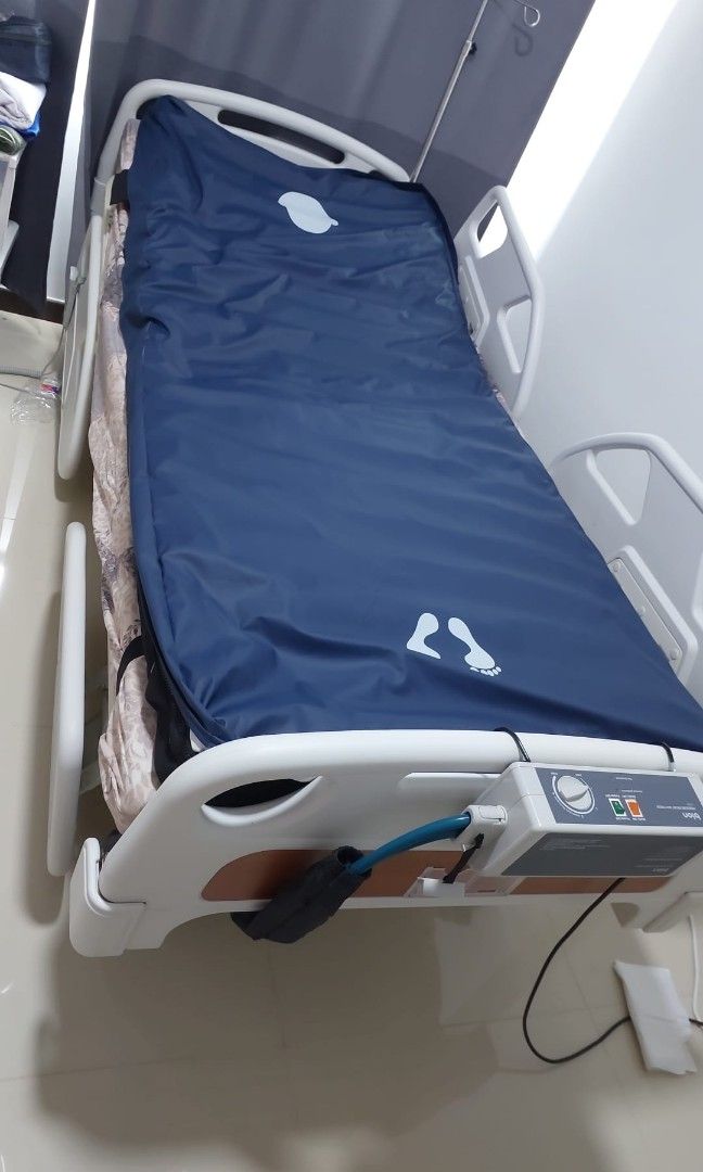 Electric Hospital Bed with air mattress, Furniture & Home Living