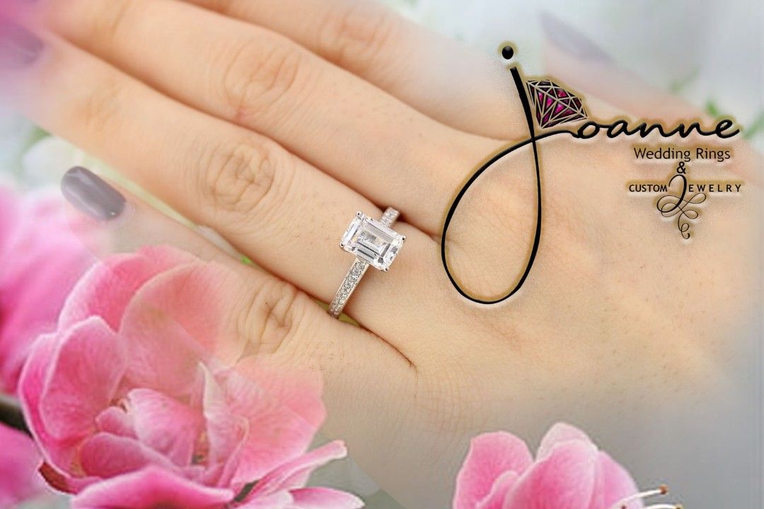 Engagement Ring Emerald Cut Ring Proposal Ring SPECIAL