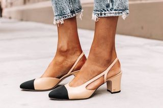 Excellent condition authentic Chanel slingback pumps 37  P20,000