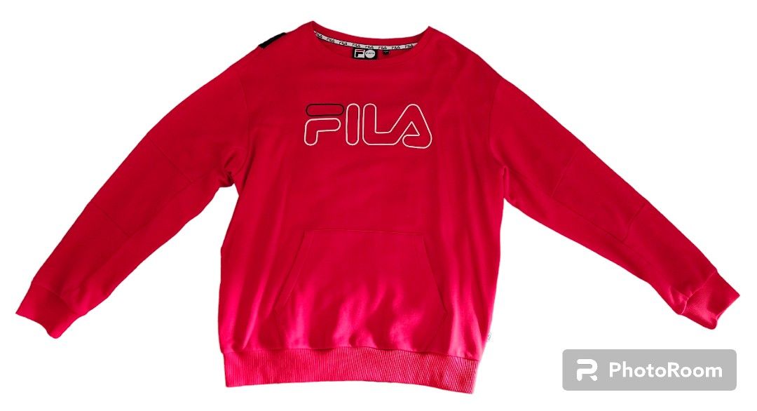 Red new arrivals fila sweater