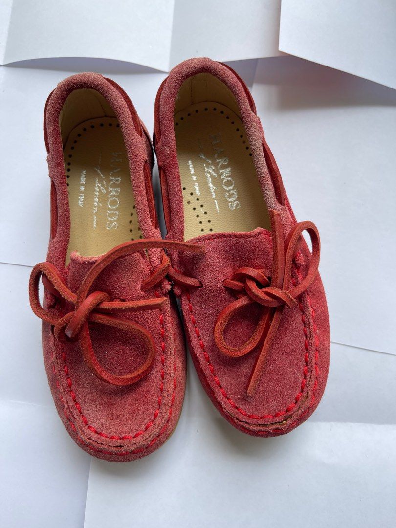 Red loafers for kids outlet