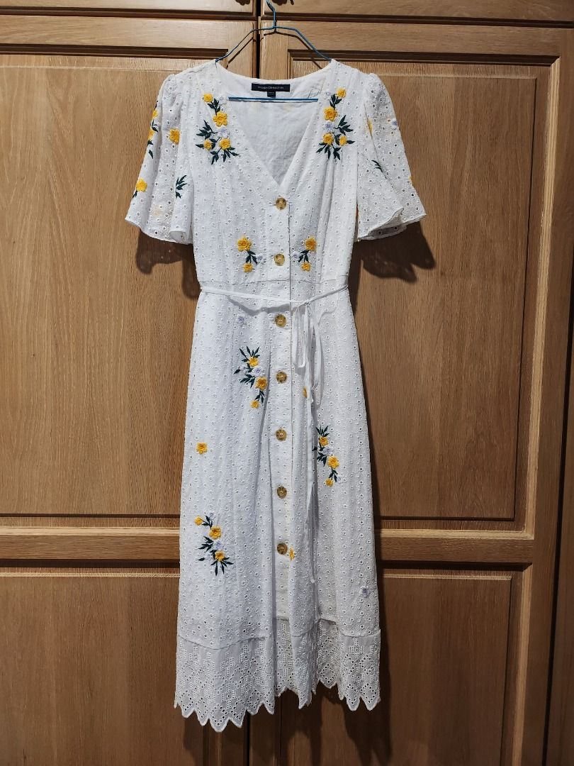 French Connection Eka Floral Embroidered Dress, Women's Fashion, Dresses &  Sets, Dresses on Carousell