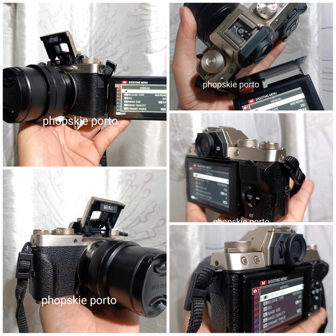 Fujifilm XT100 with kit lens WiFi touch screen 4K video, Photography, Cameras on Carousell