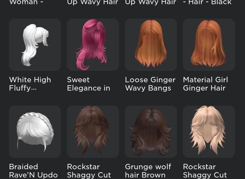 Lush Wavy Grunge wolf hair Black - Roblox em 2023