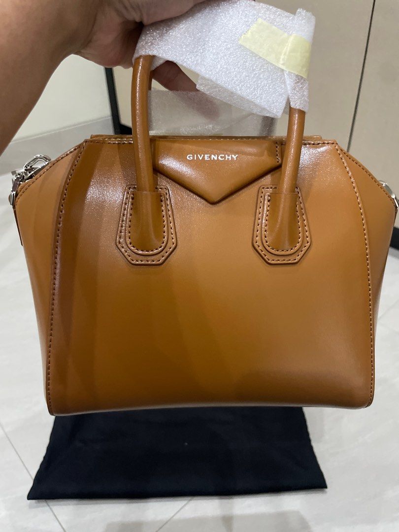 Givenchy Mini Antigona Smooth Leather Tan Barang Mewah Tas