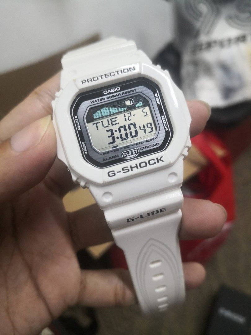 GLX5600 Gshock petak putih GLx 5600 Men s Fashion Watches