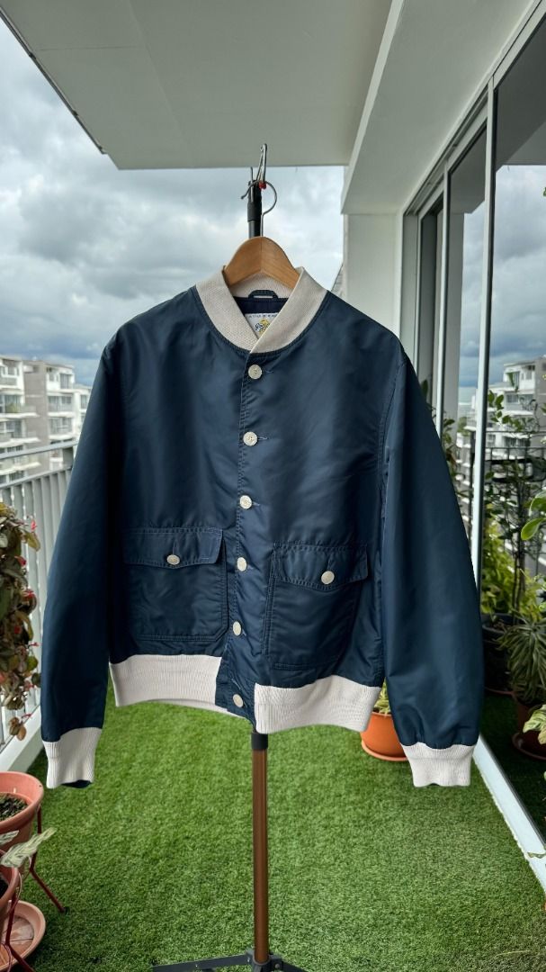 Golden bear 2024 leather bomber jacket