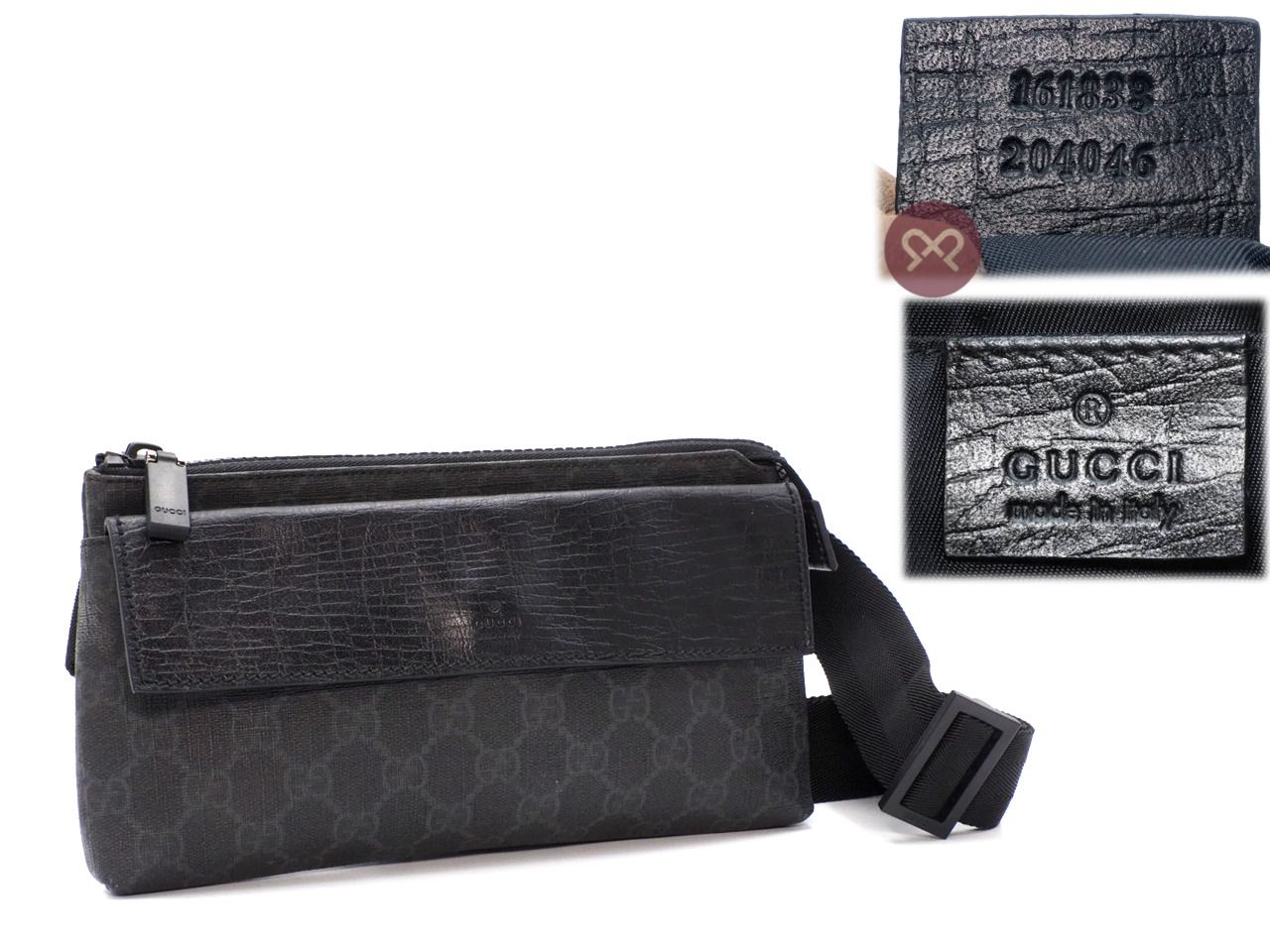 Gg supreme belt bag black store