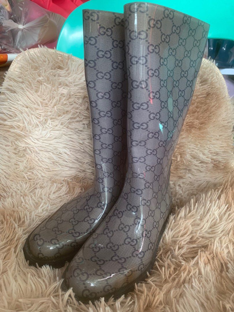 Gucci Vintage Rain Boots Women s Fashion Footwear Boots on