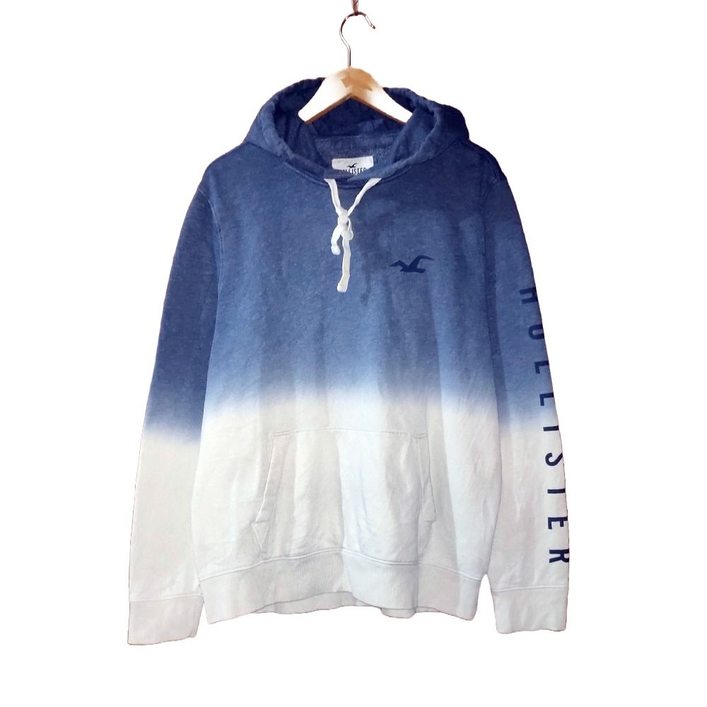 Blue and white hollister hoodie hot sale