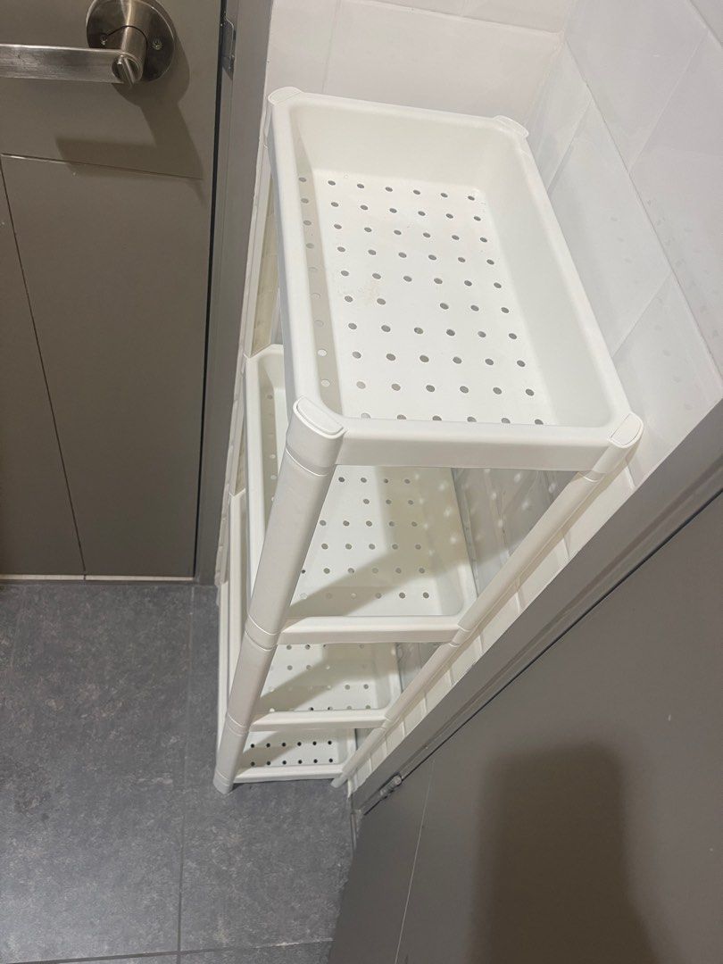 Ikea 4 tier shelf Vesken, Furniture & Home Living, Furniture, Shelves