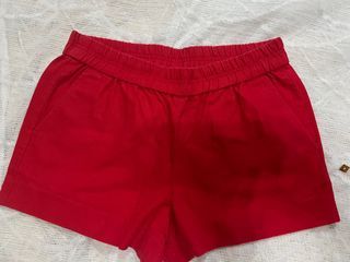 J Crew linen shorts - red