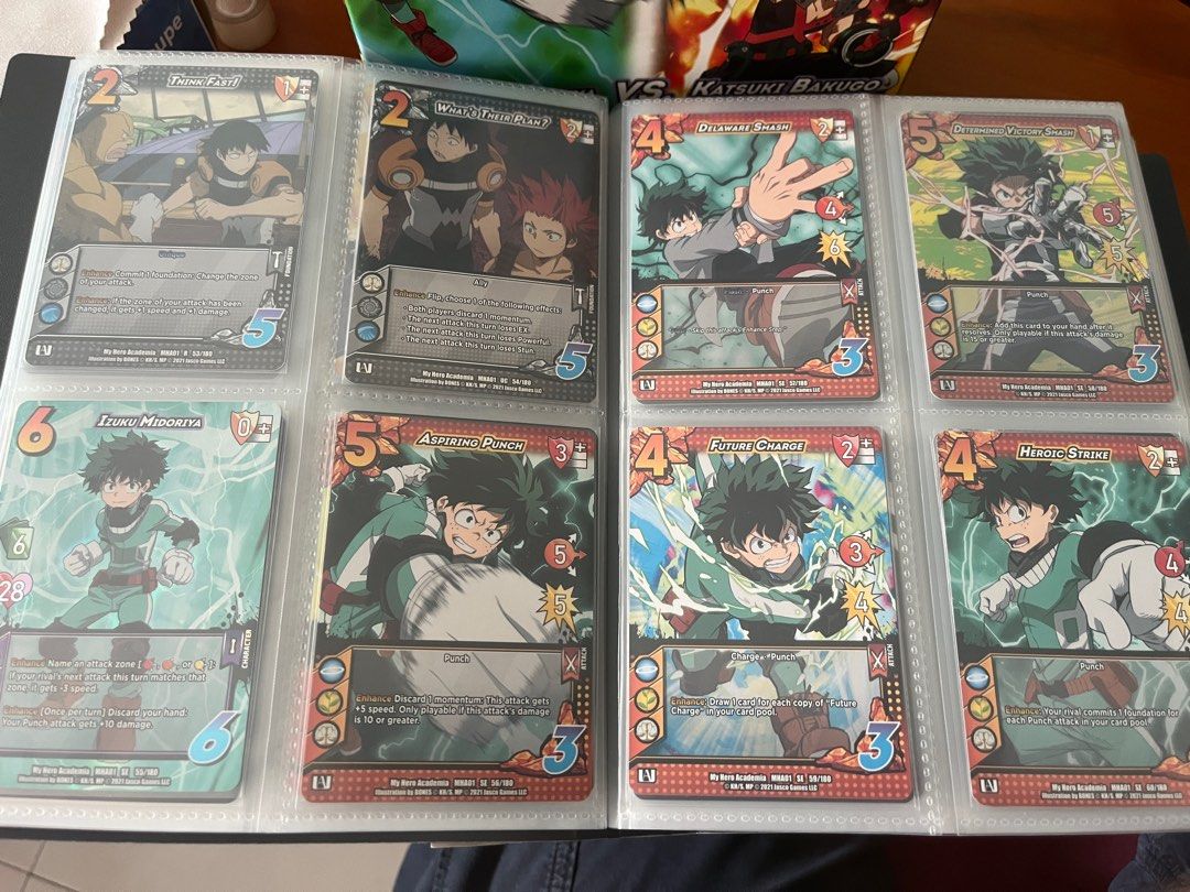 Jasco UniVersus My Hero Academia MHA CCG Binder Cards (83 set complete
