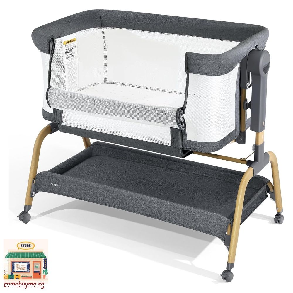 Jimglo in Baby Bassinet, Bedside Bassinet for Baby, Rocking