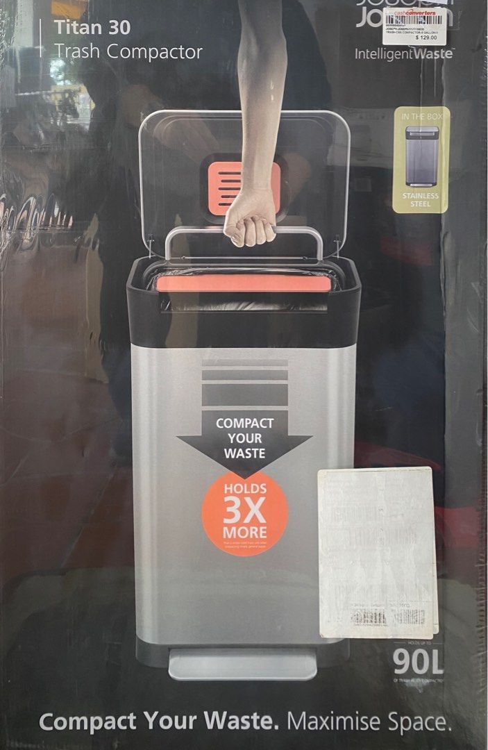 Joseph Joseph 30030 8 Gallons Compactor Trash Can, TV & Home Appliances