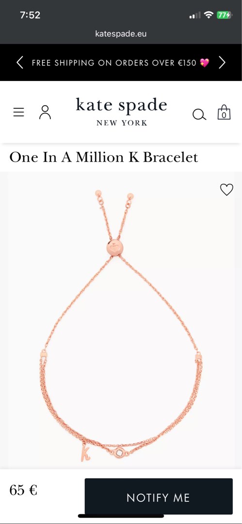 Kate spade letter store bracelet