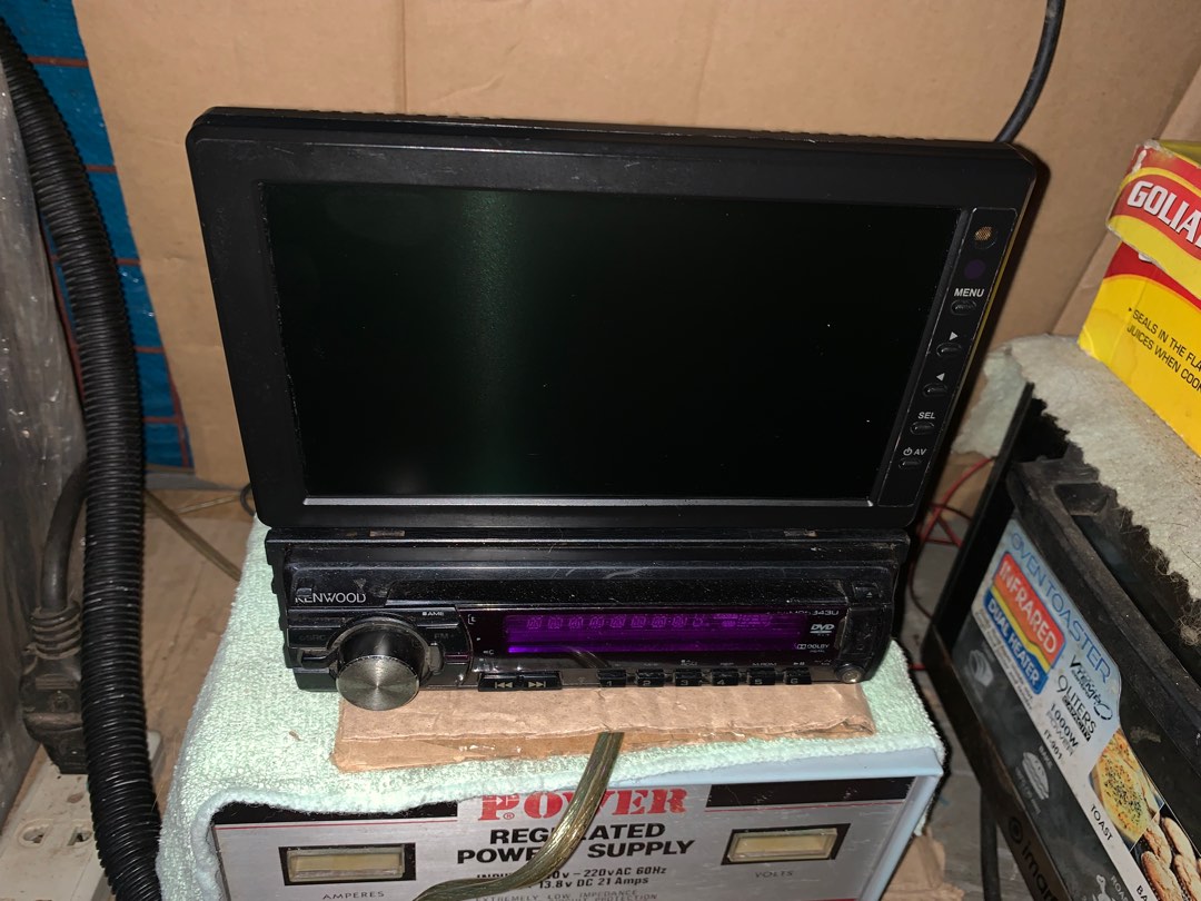 KENWOOD DVD RECEIVER KDVU4349 DC 12 VOLTS NEGATIVE GROUND 50 WATTS X 4