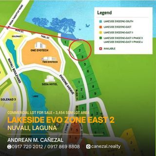Lakeside Evozone- East II Commercial Lot, at 3,454 SQM Lot Area in Nuvali Laguna
