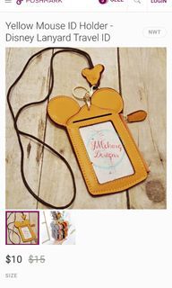 Lanyard Disney Parks Happy Dream Mickey Ears Card ID & Coin Purse Travel Wallet