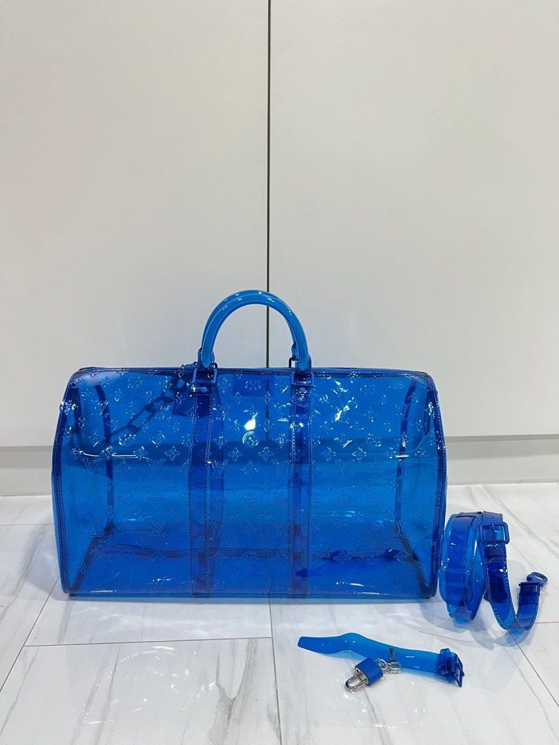Blue Virgil Abloh Lv Duffle Bag Virgil Abloh Keepall Cloud Like