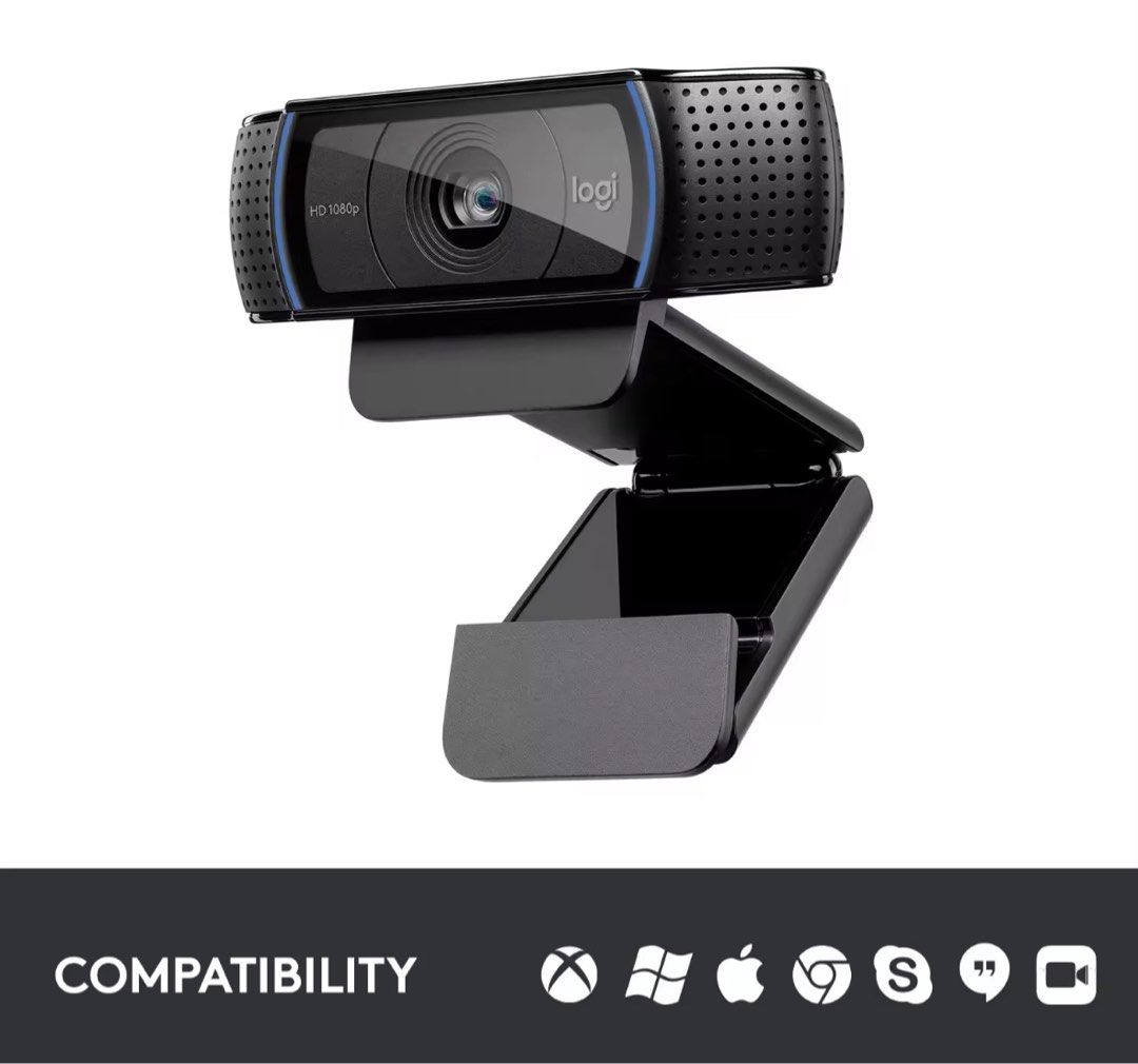 Logitech C920 HD Pro Webcam, Full HD 1080p/30fps Black (Category: Webcams) located in Quezon City. Submitted by haulupph (Listing ID 1269458669, Image 2). Description: Bought August 2023. Used about 4x only for an online class. Not using it anymore. Almost brand new with its plastic cover still on. .