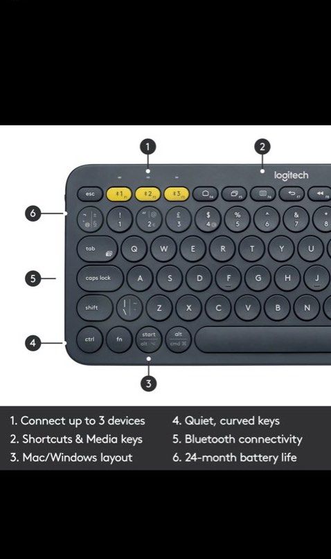 Logitech K380 Wireless Multi-Device Keyboard For Windows iOS Apple TV Android Or Chrome (Black) (Category: Computer Keyboard) located in Quezon City. Submitted by haulupph (Listing ID 1269457999, Image 1). Description: Just a minor scratch at the back. No impact on the item. .