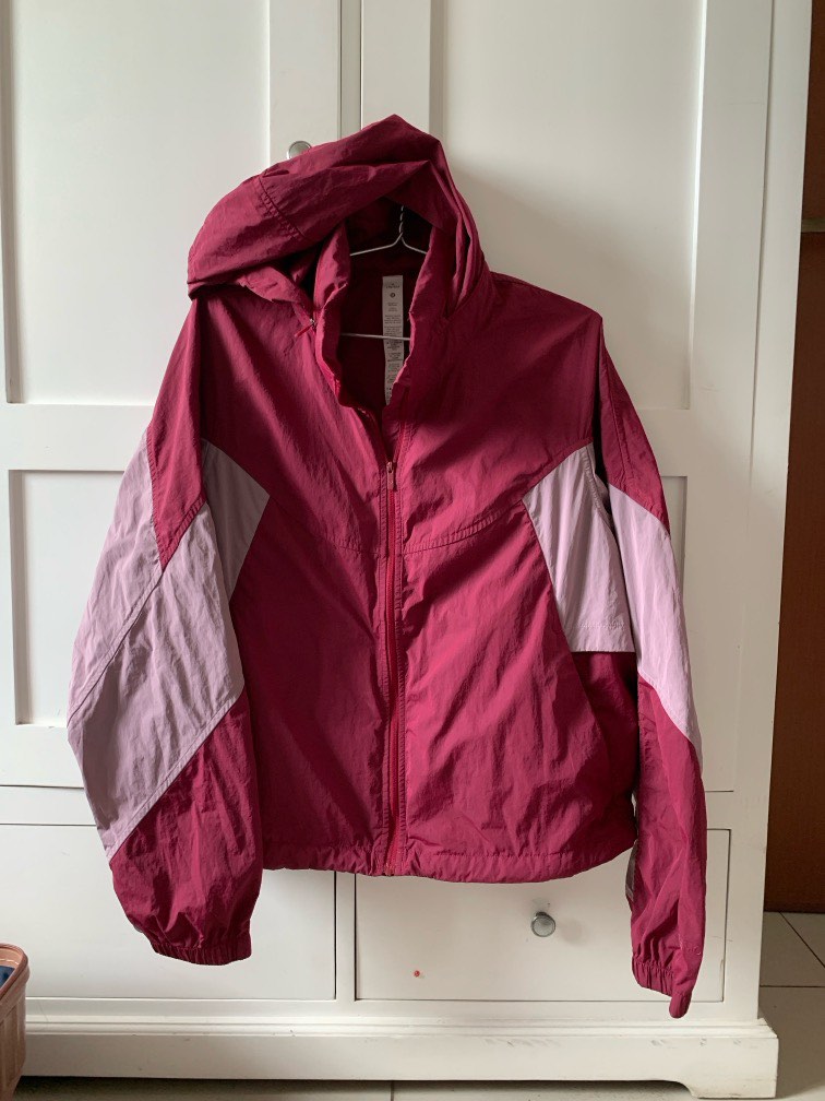 Lululemon windbreaker maroon 8 Women s Fashion Coats Jackets and Outerwear on Carousell